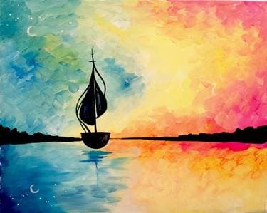 And Straight on till Morning - Paint and sip event at ZERO DRY Cocktail Bar Inc. in Toronto, ON - PaintNite.com