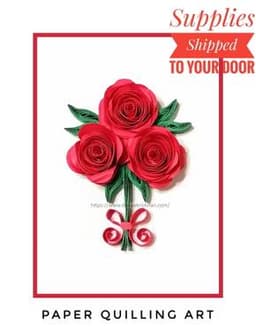 Paper Quilling - Rose Bouquet (Supplies Included) thumbnail