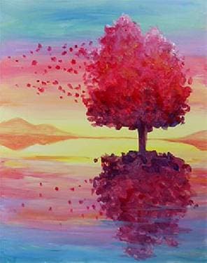 Reflection on the Wind - Paint and sip event at Monaghan's Sports Pub & Grill - Oakville in Oakville, ON - PaintNite.com