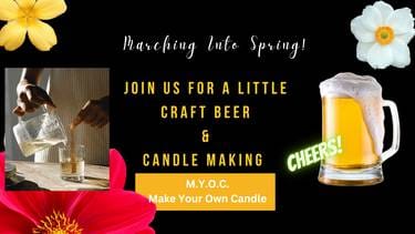 Craft Beer & Candle Making - Marching Into Spring — Painting
