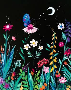 Midnight Butterfly Garden - Paint Nite event in Rock Island, IL