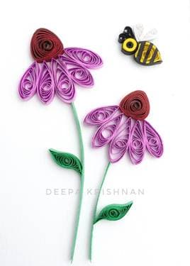 Coneflowers - Paper Quilling with Deepa Krishnan
