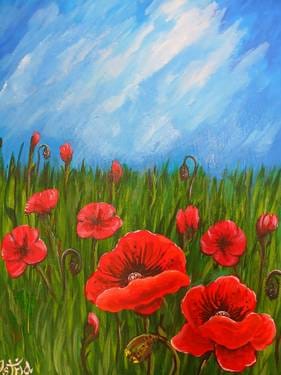 Wild Poppies — Painting