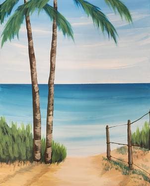 The Pathway To The Beach - Paint and sip event at D-Jay’s Restaurant Ichabod’s Lounge & Patio in Winnipeg , MB - PaintNite.com