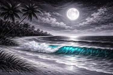 Moonlight Beach, Blue Wave