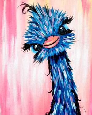 Blue the Emu - Paint Nite event in Richmond Hill, ON