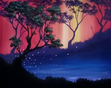 The Silent Twins Left - Paint and sip event at Hilton Pasadena in Pasadena , CA - PaintNite.com