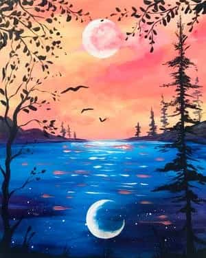 Crescent Moon Reflection