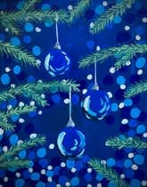 Blue Christmas ornaments thumbnail