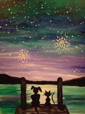 Best Friends II - Paint and sip event at Private Venue: Jef's Cafe in Beaumont, AB - PaintNite.com