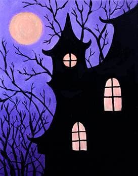 Halloween House - Paint and sip event at Squatters Pub Brewery - Salt Lake City in Salt Lake City, UT - PaintNite.com