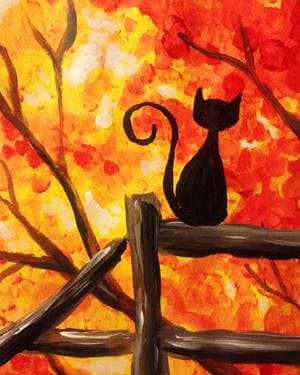 Autumn View - Paint and sip event at Wings Burnaby in Burnaby, BC - PaintNite.com