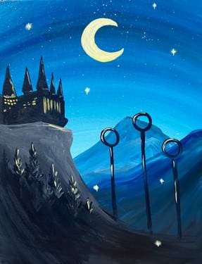 Crescent Moon Quidditch - Paint and sip event at Native Grill & Wings - Mesa in Mesa, AZ - PaintNite.com