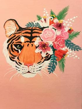 Eye of the Tiger Lily - Paint Nite event in Pointe-Claire, QC