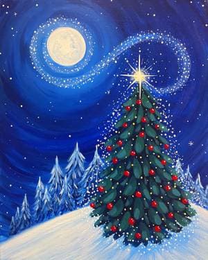 Jewel of Christmas - Paint and sip event at The Works Craft Burgers and Beer in Hamilton, ON - PaintNite.com