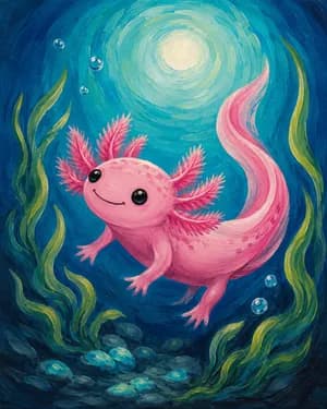 Axolotl After Dark - Paint Nite event in Napa, CA