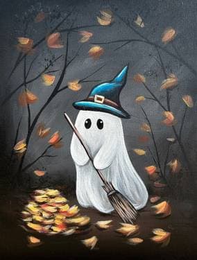 Spooky Chores - Paint and sip event at Poppi's Italian Eatery in Borden, ON - PaintNite.com