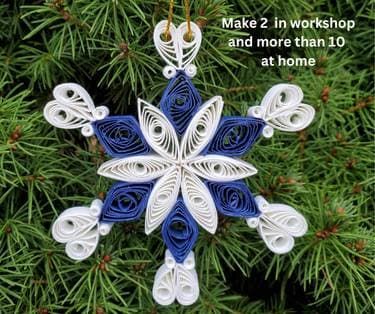 Paper Quilling Snowflake Ornaments - Paint and sip event at Shipgarten in McLean, VA - PaintNite.com