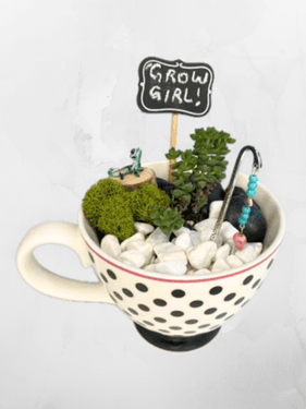 Plant Nite: Mini Mug Planter with Shepherds Hook Charm — Painting