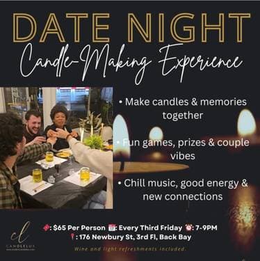 DATE NIGHT Candle Making Experience - Paint and sip event at CandleLux in Boston , MA - PaintNite.com