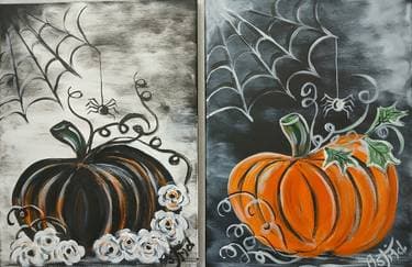 Spooky Pumpkin Partner Paintings - Paint Nite event in Sandy , UT