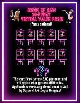 Virtual 10-Pass for Joyce of Art events! thumbnail