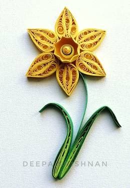 Daffodil - Paper Quilling with Deepa Krishnan