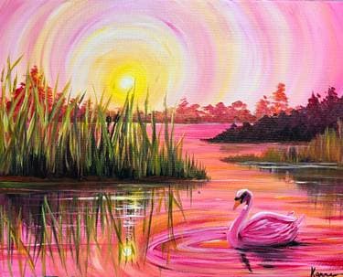 Pink Swan - Paint and sip event at Mossop's Social House in Toronto , ON - PaintNite.com