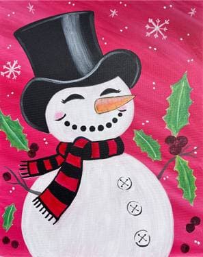 Jolly Snowman - Paint and sip event at The Clove Art Complex in Gilroy, CA - PaintNite.com