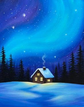 Aurora Cabin — Painting
