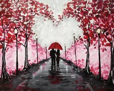 Valentine Stroll II at The Carousel Lounge — Painting