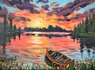 Prince Albert National Park - Paint and sip event at The Canadian Brewhouse - Mahogany in Calgary, AB - PaintNite.com