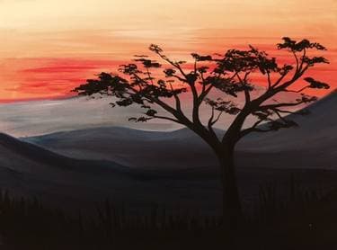 Red Sky Serene - Paint and sip event at Eavesdrop Brewery in Manassas, VA - PaintNite.com