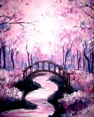 Bridge under the Cherry Blossoms