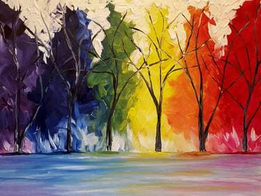 Technicolor Trees - Paint and sip event at Mingle by Mr and Mrs Bao in London, ON - PaintNite.com