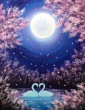 Mystic Swan Lake at Recess — Painting