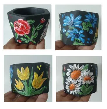 Folk Art on a Flower Pot - Paint Nite event in Lindsay, ON