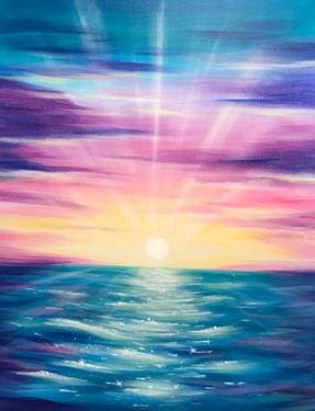 Cotton Candy Sunrise - Paint and sip event at Vivianos (Fenton) in Fenton, MO - PaintNite.com