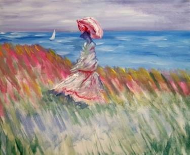 Monet's Parasol at Mtn. Mike's on Cleveland in SRosa — Painting