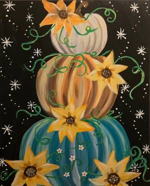 Heirloom Pumpkins Stack — Painting