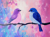 Birds of a Feather Partner Painting thumbnail