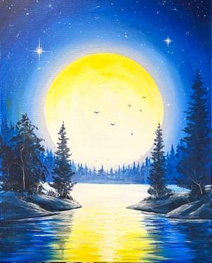 Super Moon in Blue - Paint Nite event in Markham, ON