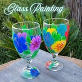 "Aloha Hibiscus" Wine Glass Painting thumbnail