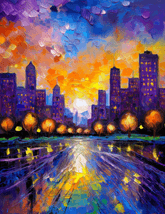 Abstract City Sunset thumbnail