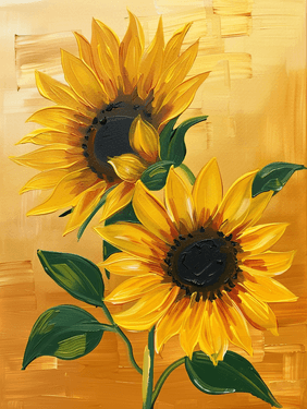 Paint Nite @ MGV West SUNDAYS: Sunflower Embrace — Painting