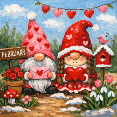 February Love Gnomes - Paint and sip event at La Pinata Fremont in Fremont, CA - PaintNite.com