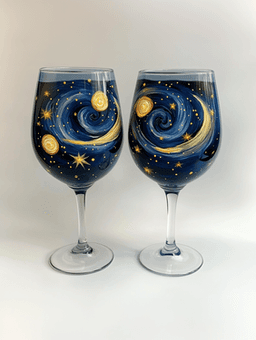 Dreamy Stars Wine Glasses thumbnail