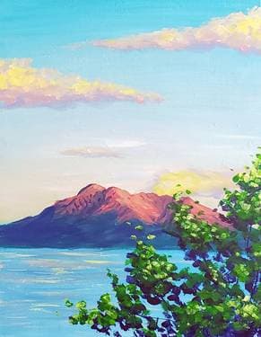 Sleeping Mountain Twilight Serenity - Paint Nite event in Davenport, IA