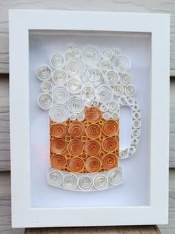 Framed Paper Quilling Beer Mug thumbnail