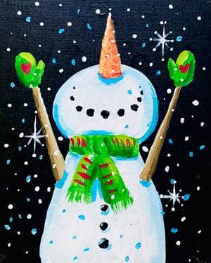 The Magical Snowman - Paint and sip event at The Canadian Brewhouse - Ellerslie in Edmonton, AB - PaintNite.com